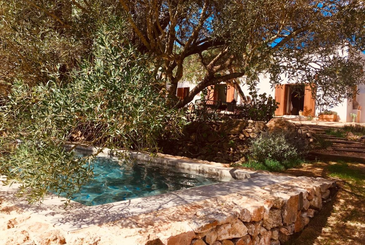 This unique ecological finca is located in the heart of Ibiza and in this area houses
